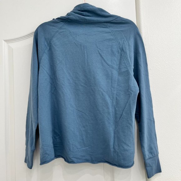 James Perse Cowl Neck Blue Sweatshirt - NWT - Picture 4 of 6